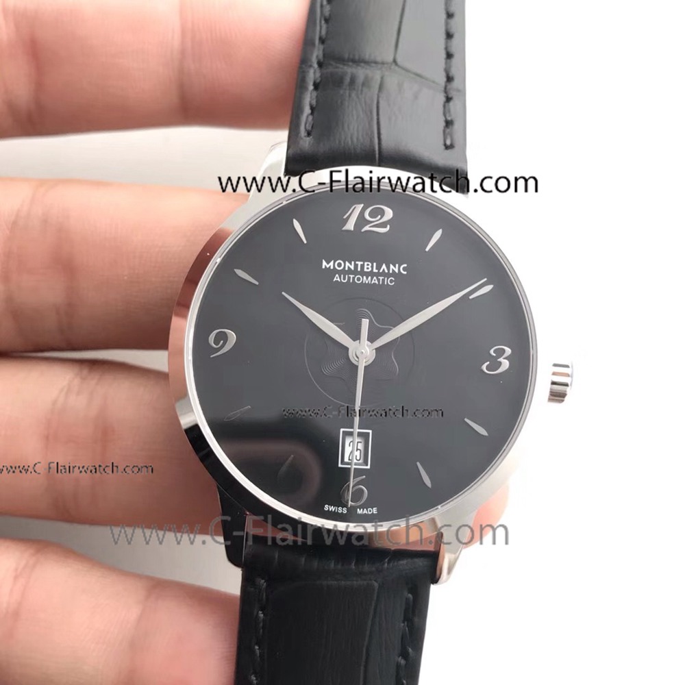 Swiss Quality Mont Blanc Star Classique Watch SS Black Dial